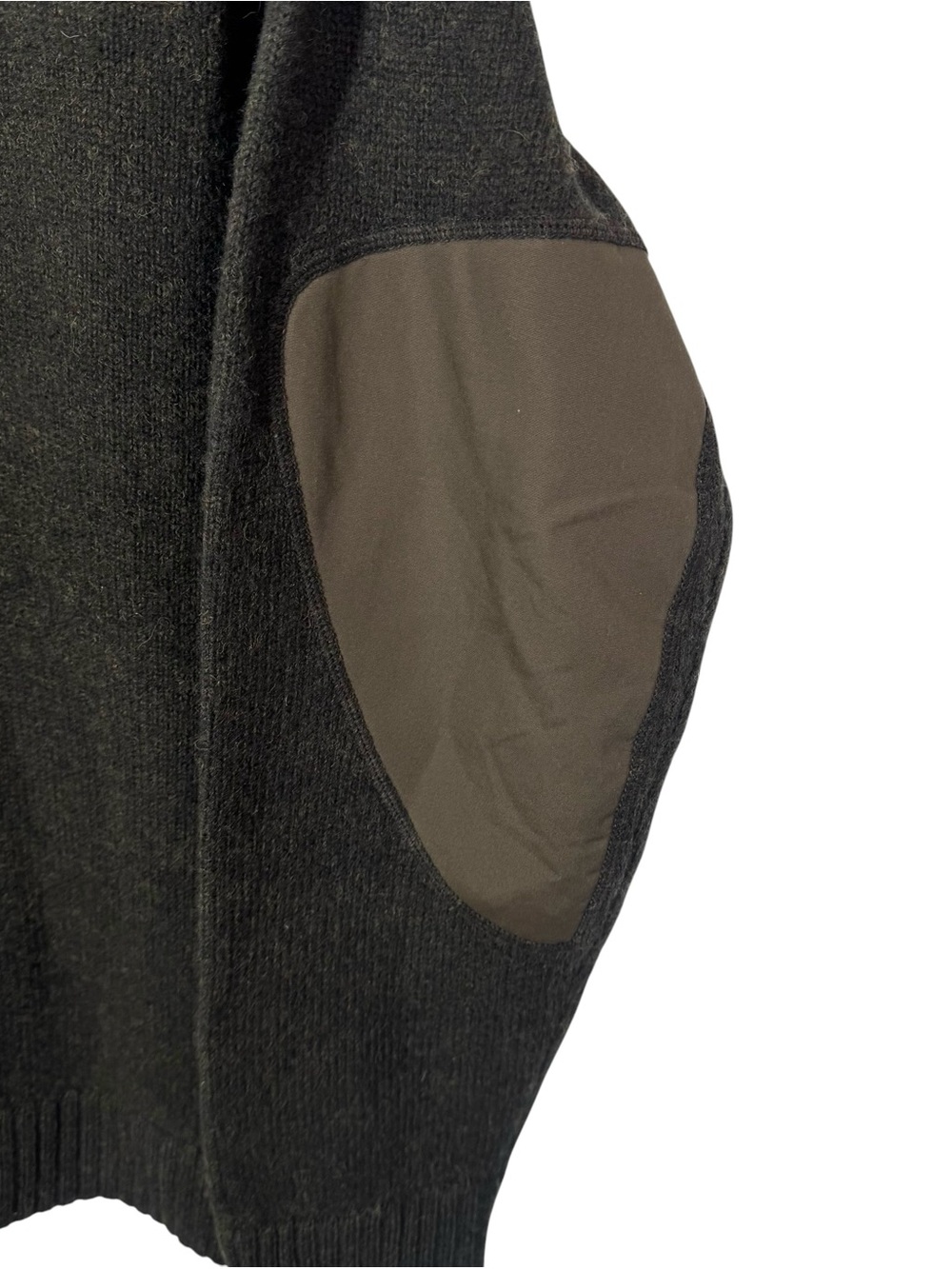 Fjallraven Koster Wool Men's Sweater Green Elbow Patch Quarter Zip XXL NEW! - Picture 2 of 14